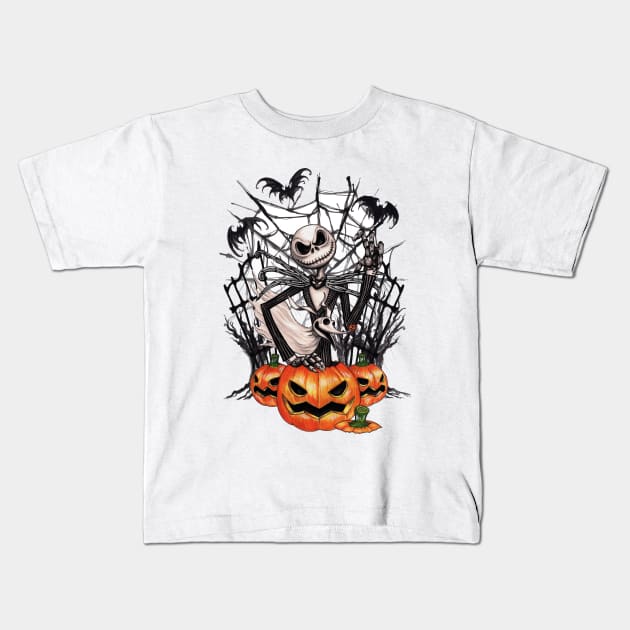 Pumpkin King Kids T-Shirt by JoeConde